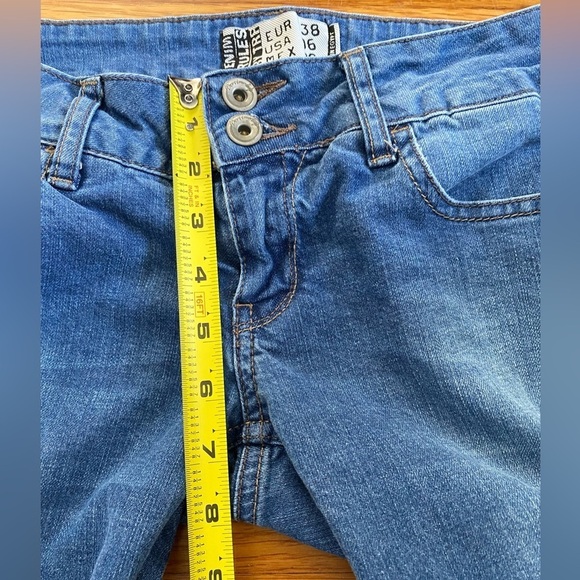 Denim Rules By TRP Women Skinny Blue Denim Jeans Size 6, Lightly Distressed - Picture 6 of 8